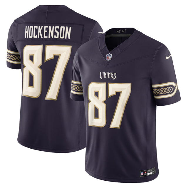 Men's Minnesota Vikings 2026 Rivalries Vapor Limited Jersey - All Stitched - Purple - T.J. Hockenson — view 1