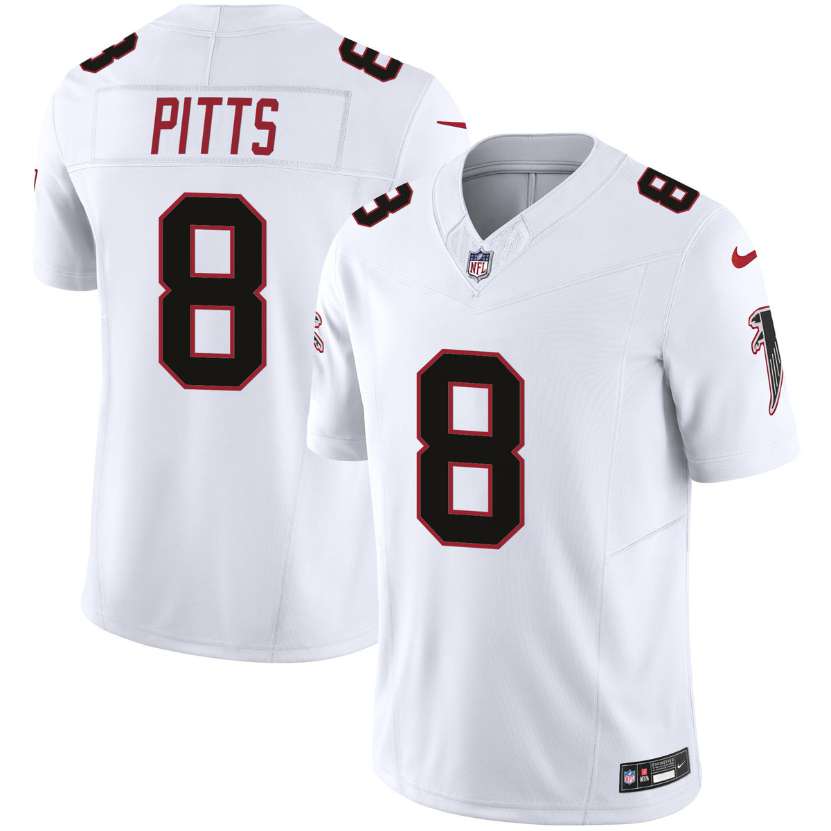 Men's Atlanta Falcons Vapor Limited Jersey - All Stitched - White - Kyle Pitts — view 1