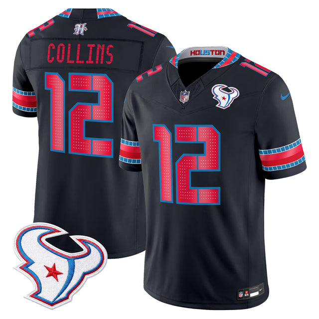 Men's Houston Texans 2026 Rivalries Vapor Limited Jersey - All Stitched - Navy - Nico Collins — view 1