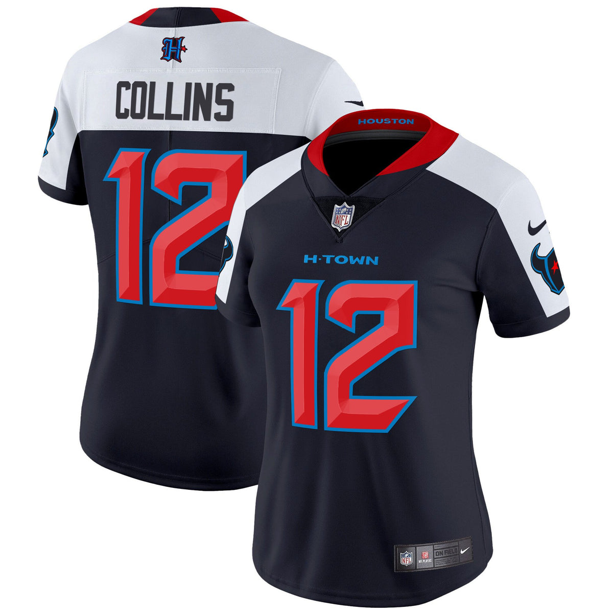 Women's Houston Texans 2024 Vapor Limited Jersey - All Stitched - Navy Alternate - Nico Collins — view 1
