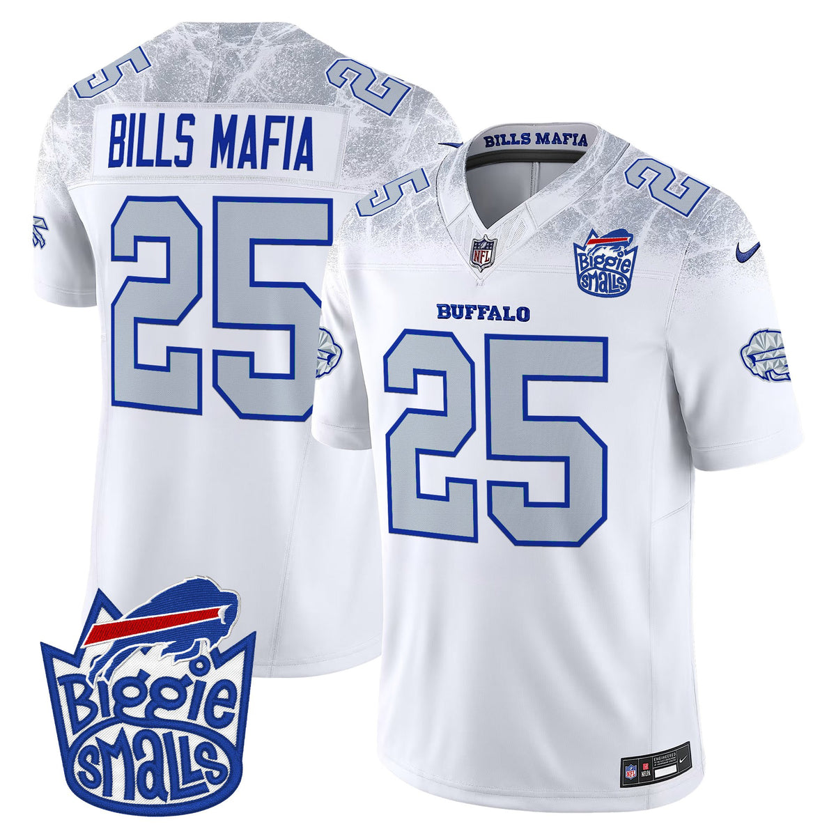 Men's Biggie Smalls × Buffalo Bills Vapor Limited Jersey - All stitched - Rivalries - #25 Bills Mafia — view 1