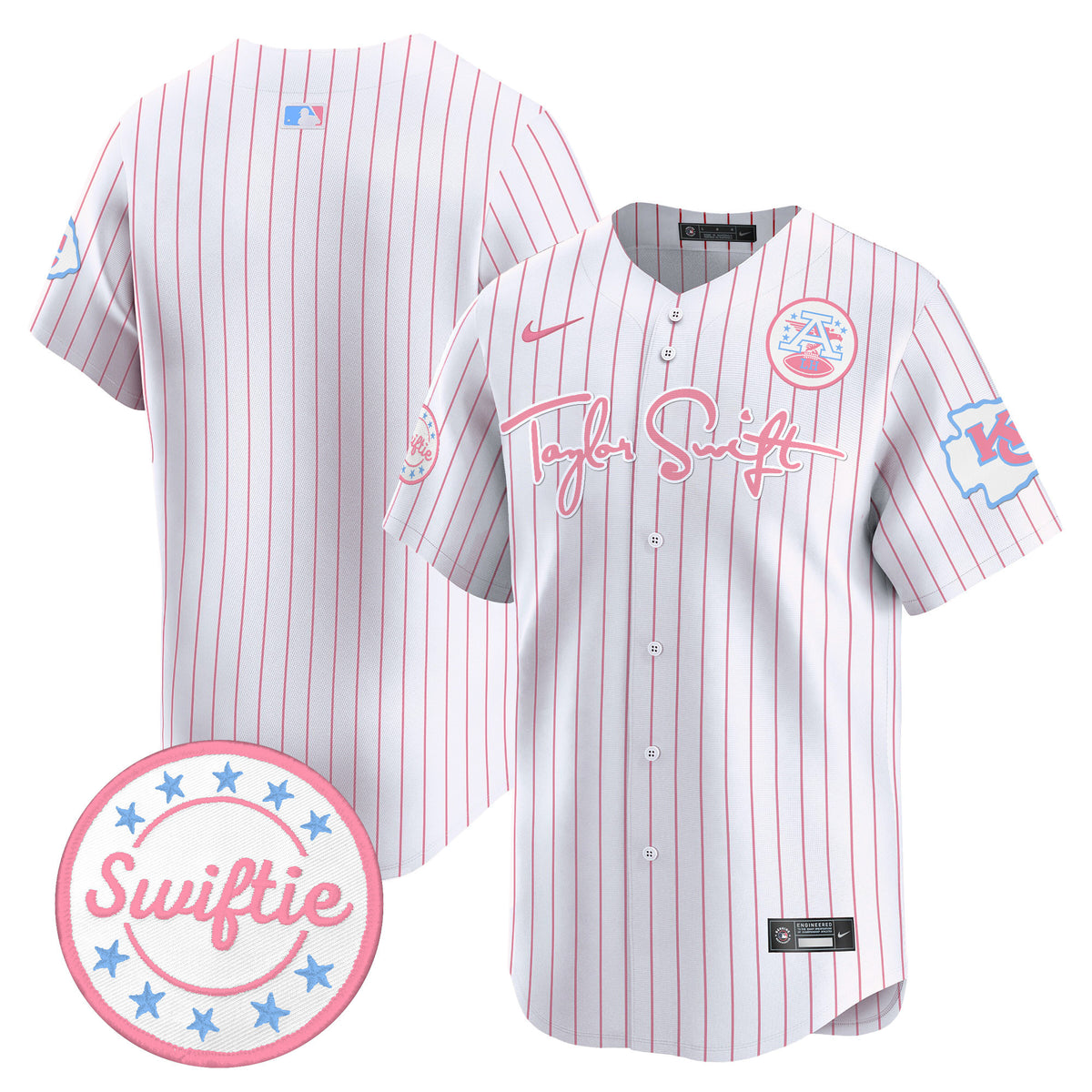 Unisex Chiefs Taylor Swift Bubblegum Pink Vapor Premier Limited Jersey - All Stitched — view 1