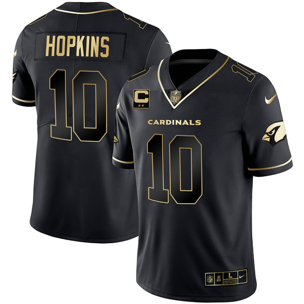 Men's Arizona Cardinals Black Gold & White Gold Vapor Limited Jersey - All Stitched - Black Gold - DeAndre Hopkins — view 1