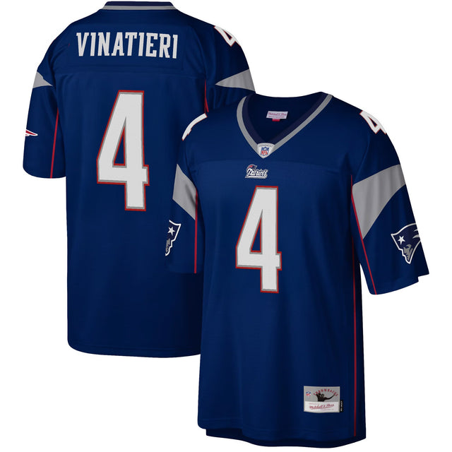 Men's New England Patriots Throwback Player Jersey - All Stitched - Royal - Adam Vinatieri — view 1