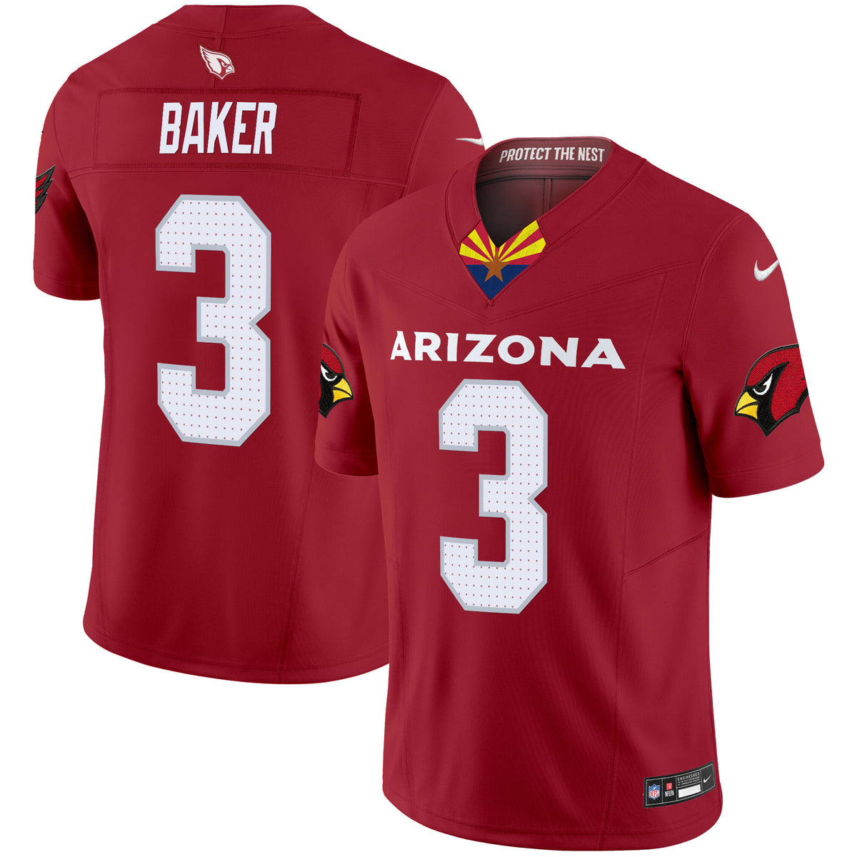 Men's Arizona Cardinals 2024 Special Vapor Limited Jersey V2 - All Stitched - Red - Budda Baker — view 1