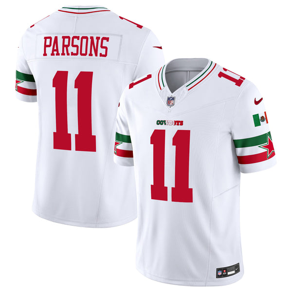 Men's Cowboys Mexico Vapor Limited Jersey - All Stitched - White - Micah Parsons — view 1