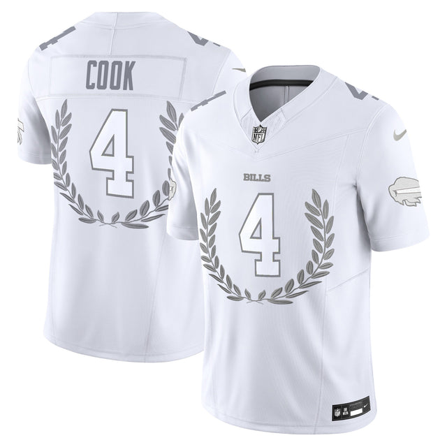 Buffalo Bills Platinum MVP Vapor Limited Jersey - All Stitched - James Cook — view 1