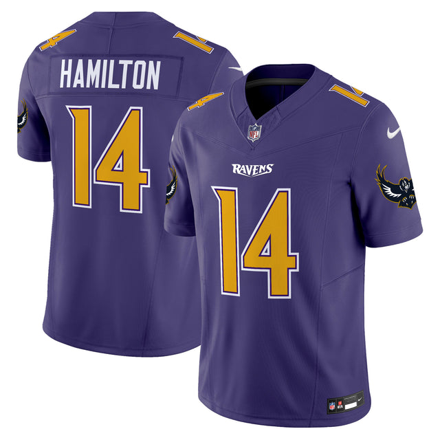Men's Ravens Special Vapor Limited Jersey V2 - All Stitched - Purple - Kyle Hamilton — view 1