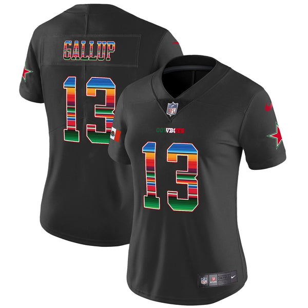 Women's Cowboys Mexico Vapor Limited Jersey V2 - All Stitched - Black - Michael Gallup — view 1