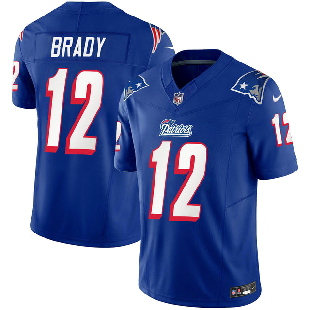Youth's Patriots 1996 Throwback Limited Vapor Jersey - All Stitched - Royal - Tom Brady — view 1
