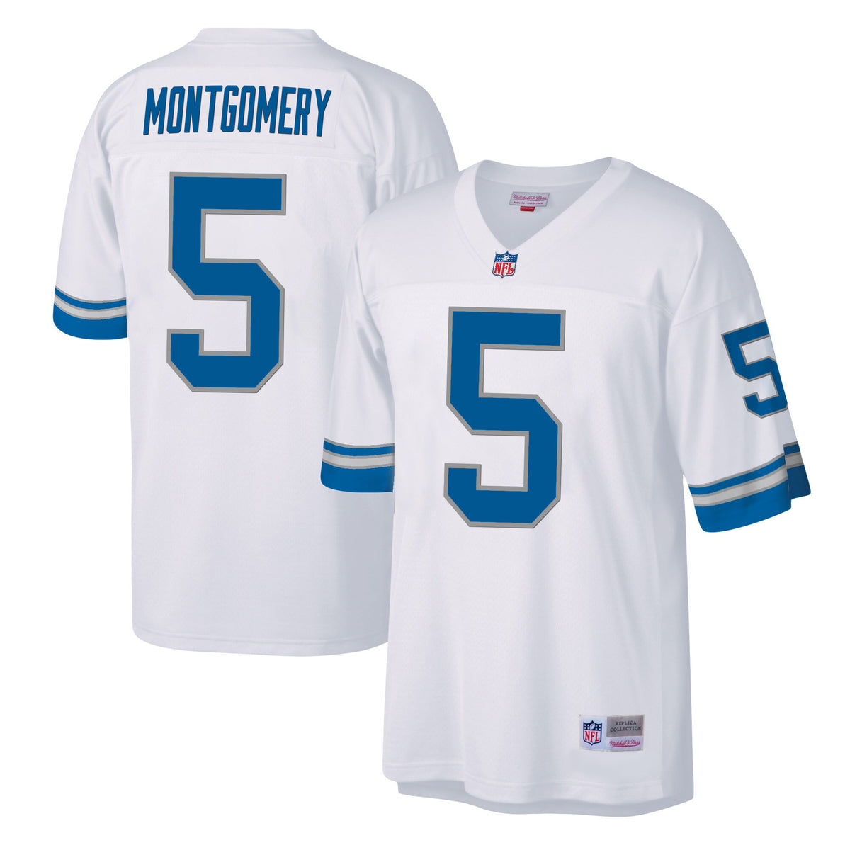 Men's Detroit Lions Big & Tall Legacy Jersey - All Stitched - White - David Montgomery — view 1