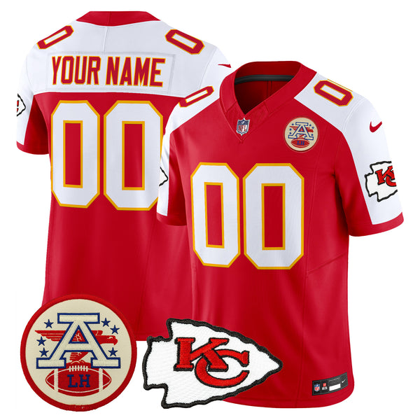 Chiefs 2026 Lamar Hunt Patch Vapor Limited Custom Jersey - All Stitched - Red Alternate — view 1