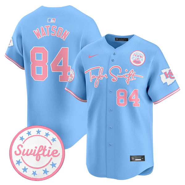 Unisex Chiefs Taylor Swift Bubblegum Pink Vapor Premier Limited Jersey - All Stitched — view 1