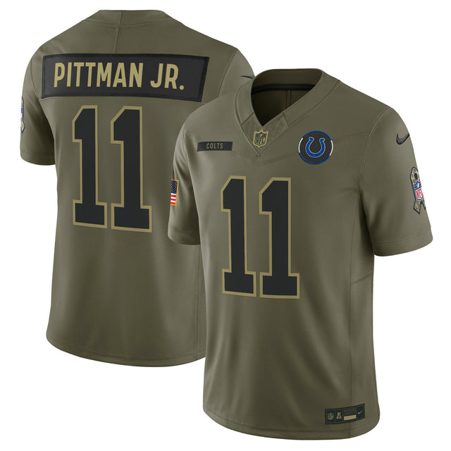 Indianapolis Colts 2025 Salute to Service Vapor Limited Jersey - All Stitched - Michael Pittman Jr — view 1